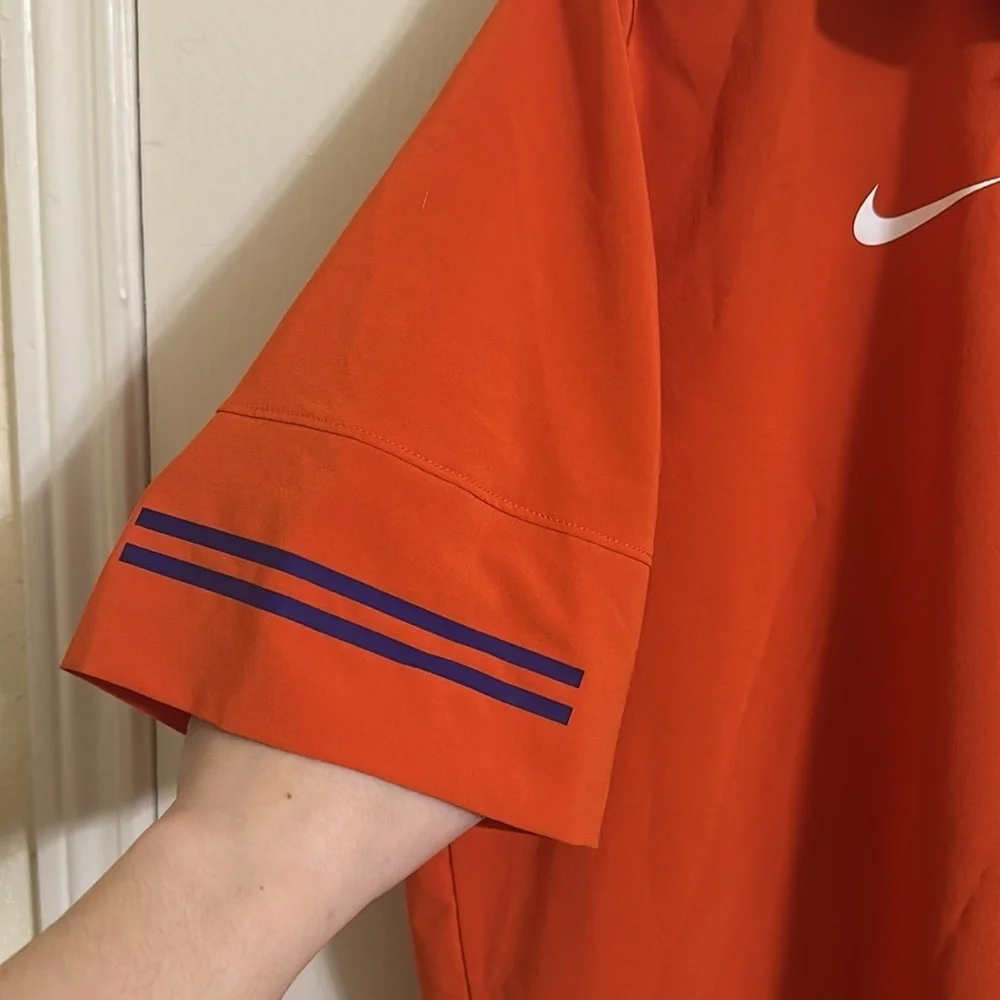 EUC Nike Clemson Men's Orange Polo Shirt On Field‎